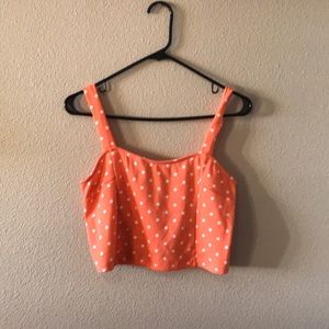 Orange crop top